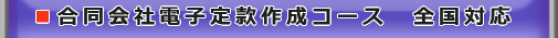 合同会社電子定款作成コース